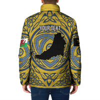 Personalized Cardiganshire Wales Padded Jacket Ceredigion Coat of Arms Celtic Design - Wonder Print Shop