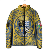 Personalized Cardiganshire Wales Padded Jacket Ceredigion Coat of Arms Celtic Design - Wonder Print Shop
