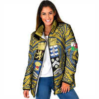 Personalized Cardiganshire Wales Padded Jacket Ceredigion Coat of Arms Celtic Design - Wonder Print Shop