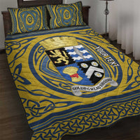 Personalized Cardiganshire Wales Quilt Bed Set Ceredigion Coat of Arms Celtic Design - Wonder Print Shop
