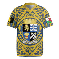 Personalized Cardiganshire Wales Rugby Jersey Ceredigion Coat of Arms Celtic Design - Wonder Print Shop