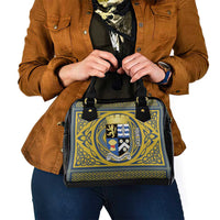 Personalized Cardiganshire Wales Shoulder Handbag Ceredigion Coat of Arms Celtic Design - Wonder Print Shop