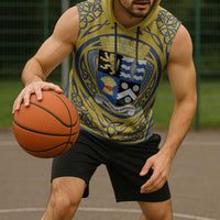 Personalized Cardiganshire Wales Sleeveless Hoodie Ceredigion Coat of Arms Celtic Design - Wonder Print Shop