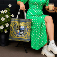 Personalized Cardiganshire Wales Tote Bag Ceredigion Coat of Arms Celtic Design - Wonder Print Shop