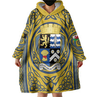 Personalized Cardiganshire Wales Wearable Blanket Hoodie Ceredigion Coat of Arms Celtic Design - Wonder Print Shop