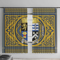 Personalized Cardiganshire Wales Window Curtain Ceredigion Coat of Arms Celtic Design - Wonder Print Shop
