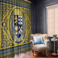 Personalized Cardiganshire Wales Window Curtain Ceredigion Coat of Arms Celtic Design - Wonder Print Shop