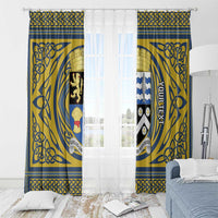 Personalized Cardiganshire Wales Window Curtain Ceredigion Coat of Arms Celtic Design - Wonder Print Shop