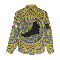 Personalized Cardiganshire Wales Women Casual Shirt Ceredigion Coat of Arms Celtic Design - Wonder Print Shop