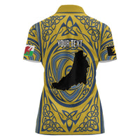Personalized Cardiganshire Wales Women Polo Shirt Ceredigion Coat of Arms Celtic Design - Wonder Print Shop