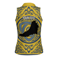 Personalized Cardiganshire Wales Women Sleeveless Polo Shirt Ceredigion Coat of Arms Celtic Design - Wonder Print Shop