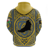 Personalized Cardiganshire Wales Zip Hoodie Ceredigion Coat of Arms Celtic Design - Wonder Print Shop