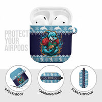 Cardiganshire Wales Christmas AirPods Case Cardigan Bay Dolphin Rugby Design - Wonder Print Shop