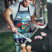 Cardiganshire Wales Christmas Apron Cardigan Bay Dolphin Rugby Design - Wonder Print Shop