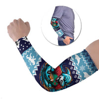 Cardiganshire Wales Christmas Arm Sleeves Cardigan Bay Dolphin Rugby Design - Wonder Print Shop