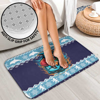 Cardiganshire Wales Christmas Bathroom Set Cardigan Bay Dolphin Rugby Design - Wonder Print Shop