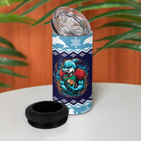 Cardiganshire Wales Christmas 4 in 1 Can Cooler Tumbler Cardigan Bay Dolphin Rugby Design - Wonder Print Shop