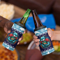 Cardiganshire Wales Christmas 4 in 1 Can Cooler Tumbler Cardigan Bay Dolphin Rugby Design - Wonder Print Shop