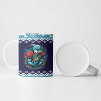 Cardiganshire Wales Christmas Ceramic Mug Cardigan Bay Dolphin Rugby Design - Wonder Print Shop