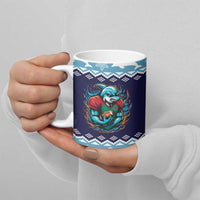 Cardiganshire Wales Christmas Ceramic Mug Cardigan Bay Dolphin Rugby Design - Wonder Print Shop