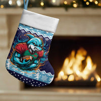 Cardiganshire Wales Christmas Christmas Stocking Cardigan Bay Dolphin Rugby Design - Wonder Print Shop