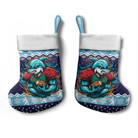 Cardiganshire Wales Christmas Christmas Stocking Cardigan Bay Dolphin Rugby Design - Wonder Print Shop