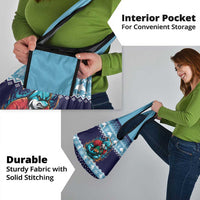 Cardiganshire Wales Christmas Grocery Bag Cardigan Bay Dolphin Rugby Design - Wonder Print Shop