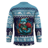 Cardiganshire Wales Christmas Hockey Jersey Cardigan Bay Dolphin Rugby Design - Wonder Print Shop