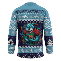 Cardiganshire Wales Christmas Hockey Jersey Cardigan Bay Dolphin Rugby Design - Wonder Print Shop