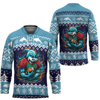 Cardiganshire Wales Christmas Hockey Jersey Cardigan Bay Dolphin Rugby Design - Wonder Print Shop