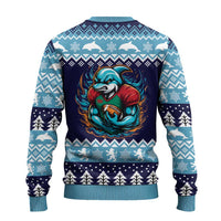 Cardiganshire Wales Christmas Ugly Christmas Sweater Cardigan Bay Dolphin Rugby Design - Wonder Print Shop
