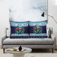 Cardiganshire Wales Christmas Pillow Cover Cardigan Bay Dolphin Rugby Design - Wonder Print Shop