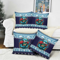 Cardiganshire Wales Christmas Pillow Cover Cardigan Bay Dolphin Rugby Design - Wonder Print Shop