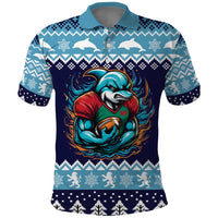 Cardiganshire Wales Christmas Polo Shirt Cardigan Bay Dolphin Rugby Design - Wonder Print Shop