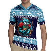 Cardiganshire Wales Christmas Rugby Jersey Cardigan Bay Dolphin Rugby Design - Wonder Print Shop