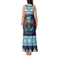 Cardiganshire Wales Christmas Tank Maxi Dress Cardigan Bay Dolphin Rugby Design - Wonder Print Shop