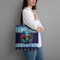 Cardiganshire Wales Christmas Tote Bag Cardigan Bay Dolphin Rugby Design - Wonder Print Shop