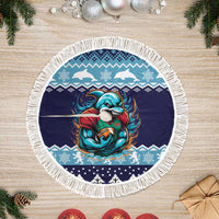 Cardiganshire Wales Christmas Tree Skirt Cardigan Bay Dolphin Rugby Design - Wonder Print Shop