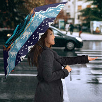 Cardiganshire Wales Christmas Umbrella Cardigan Bay Dolphin Rugby Design - Wonder Print Shop