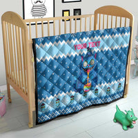 Personalized Trippy Catmas Quilt Cute Blue Derpy Cat and Owl Companion - Wonder Print Shop