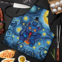 Trippy Cat and Owl Apron Starry Psychedelic Vibes - Wonder Print Shop