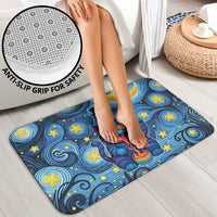 Trippy Cat and Owl Bathroom Set Starry Psychedelic Vibes - Wonder Print Shop