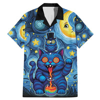 Trippy Cat and Owl Family Matching Mermaid Dress and Hawaiian Shirt Starry Psychedelic Vibes - Wonder Print Shop
