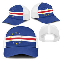 Cape Verde Mesh Trucker Cap National Flag Colors - Wonder Print Shop