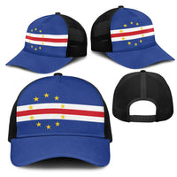 Cape Verde Mesh Trucker Cap National Flag Colors - Wonder Print Shop