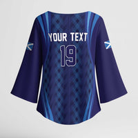 Custom World Football 2026 Scotland Kimono Sleeve Blouse Lion Mascot Go Scottish