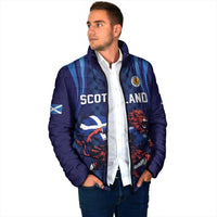 Custom World Football 2026 Scotland Padded Jacket Lion Mascot Go Scottish