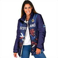 Custom World Football 2026 Scotland Padded Jacket Lion Mascot Go Scottish