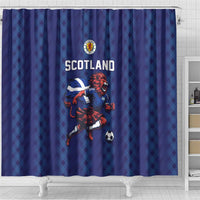 World Football 2026 Scotland Shower Curtain Lion Mascot Go Scottish