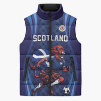 Custom World Football 2026 Scotland Sleeveless Puffer Jacket Lion Mascot Go Scottish